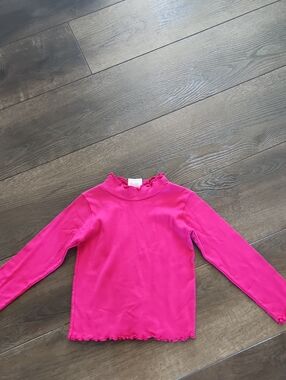 Flapdoodles Hot Pink Ruffle Neck Top